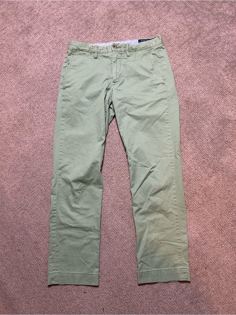 Polo Ralph Lauren Pants Mens 30x30 (32x29) Stretch Straight Fit Mint Green Chino